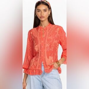 Johnny Was Serene Ryder Blouse size XS‎